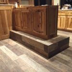 Kitchen Bar Step with Wood Tile